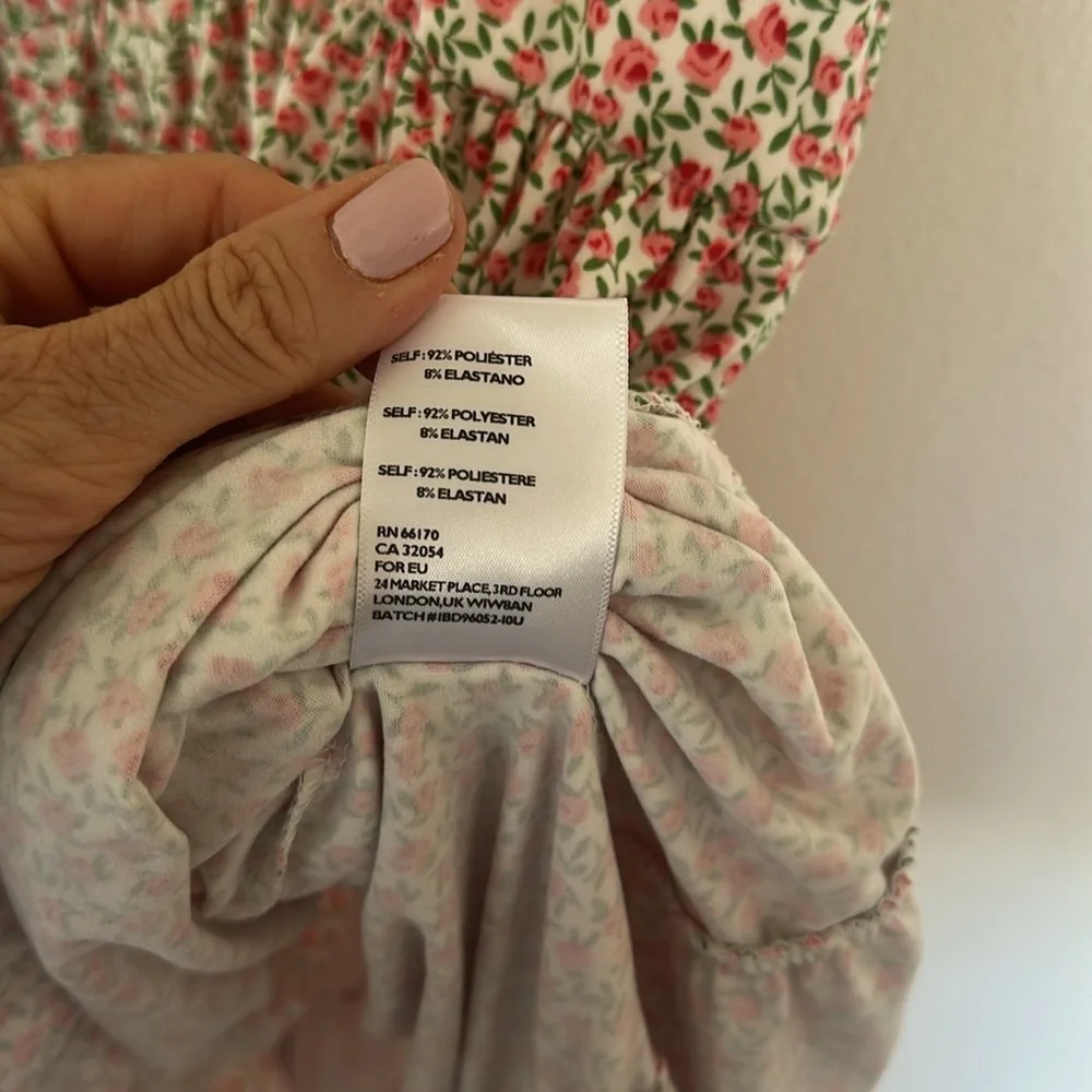 NEW Urban Outfitters Julia Ruffle Mini Dress nwt floral - Picture 7 of 7